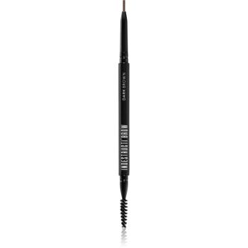 BPerfect IndestructiBrow Pencil creion de sprancene de lunga durata cu pensula culoare Dark Brown 10 g