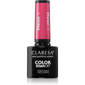 Claresa SoakOff UV/LED Color Neon lac de unghii sub forma de gel culoare 5 5 g