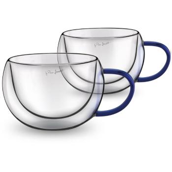 Lamart LT9113 Set 2 pahare cappuccino Vaso, 270ml, albastru, albastru