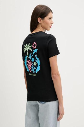 Converse pamut póló fekete, 10027759-A02