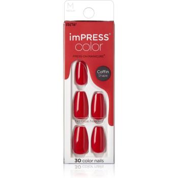 KISS imPRESS Color Medium unghii artificiale Reddy or Not 30 buc