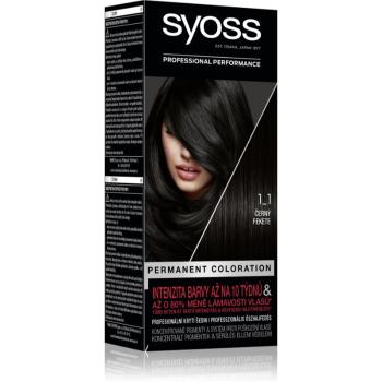 Syoss Color Culoare permanenta pentru par culoare 1-1 Black 2x50 ml