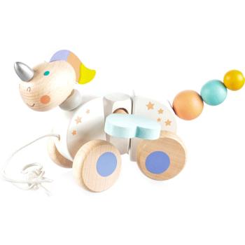 Zopa Wooden Pull Toy jucărie de tras din lemn Unicorn 1 buc