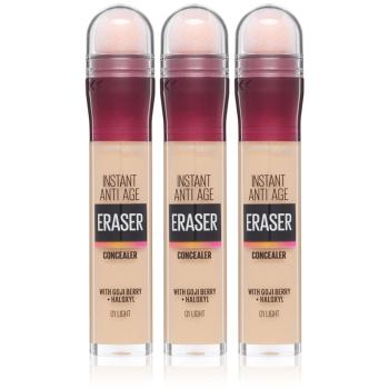 MAYBELLINE NEW YORK Instant Anti Age Eraser corector lichid cu aplicator de burete ambalaj economic culoare 01 Light