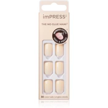 KISS imPRESS The No Glue Mani Short unghii artificiale Point Pink 30 buc