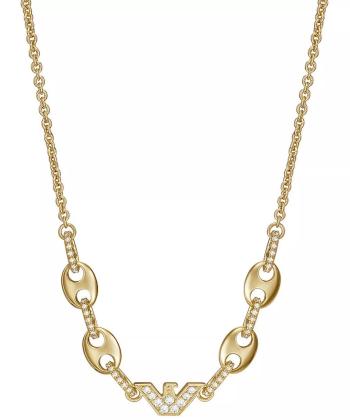 Emporio Armani Colier fermecător placat cu aur cu zirconi EGS3058710