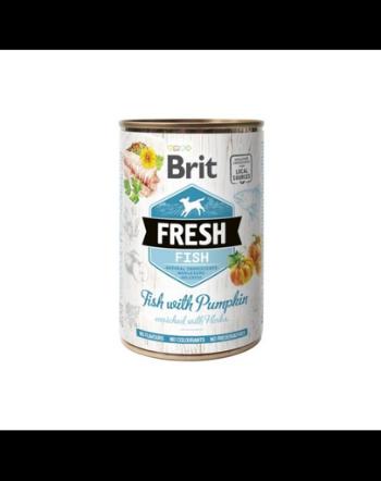 BRIT FRESH Fish &amp; Pumpkin 400 g peste si dovleac conserva hrana caine