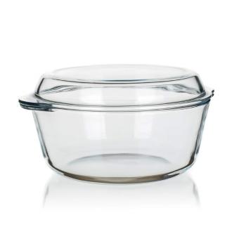 Vas de copt rotund din sticlă Pasabahce cu capac,  3,15 l