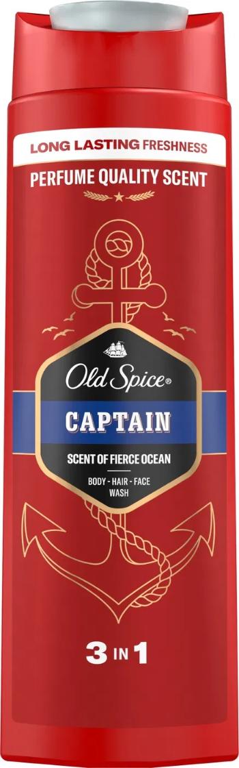 Old Spice Gel de duș 3 în 1 Captain(Shower Gel + Shampoo) 400 ml