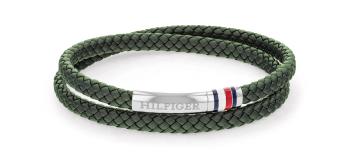 Tommy Hilfiger Brățară din piele verde cu fixare din oțel 2790550