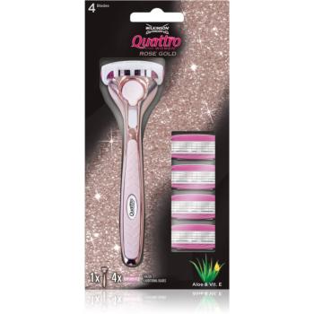 Wilkinson Sword Quattro for Women Rose Gold epilator pentru femei + lame de rezervă 1 buc