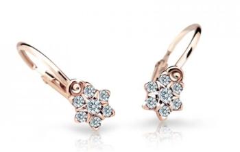 Cutie Jewellery Cercei fermecători pentru copii din aur roz C2152-10-X-4 alb