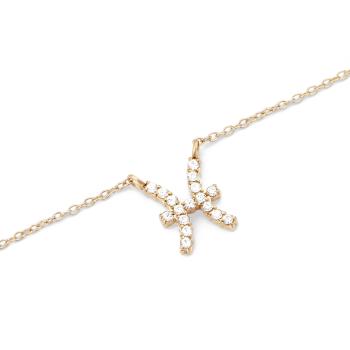 Daniel Wellington Colier stilat placat cu aur, cu semnul zodiacal Pești Crystal Zodiac DW00400930