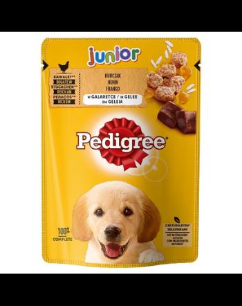 PEDIGREE Junior Pui și Orez în Aspic 24x100 g