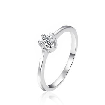 Agato Inel de logodnă din argint cu zircon AGT-R02W 60 mm