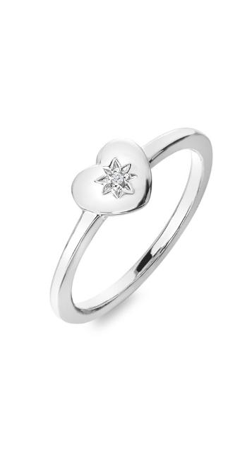 Hot Diamonds Inel romantic din argint cu diamant Most Loved DR241 59 mm