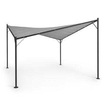 Blumfeldt Sombra, pergola, set complet, 4x4m, acoperiș din poliester, gri