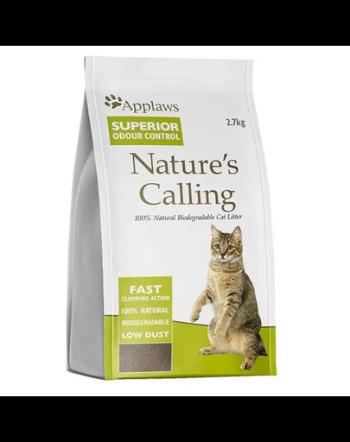 APPLAWS Nature's Calling Cat Litter 2.7 kg nisip natural pentru pisici