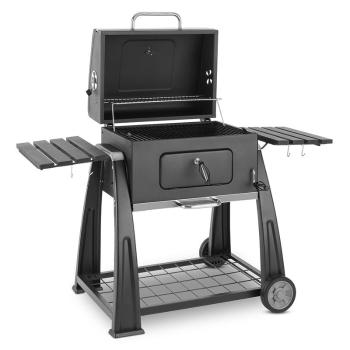 Klarstein Bigfoot gratar fumător BBQ Grill 55 x 40 cm, din oțel negru