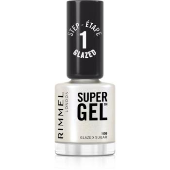 Rimmel Super Gel gel de unghii fara utilizarea UV sau lampa LED culoare 106 Glazed Sugar 12 ml