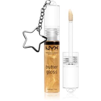 NYX Professional Makeup Butter Gloss lip gloss (editie limitata) culoare 25k Gold + Keychain 13 ml