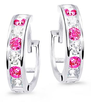 Cutie Jewellery Cercei fermecători pentru copii din aur alb C3345-80-X-2 fucsia