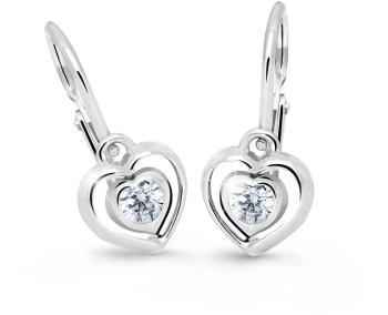 Cutie Jewellery Cercei inimioare pentru copii C2752-10-X-2 alb