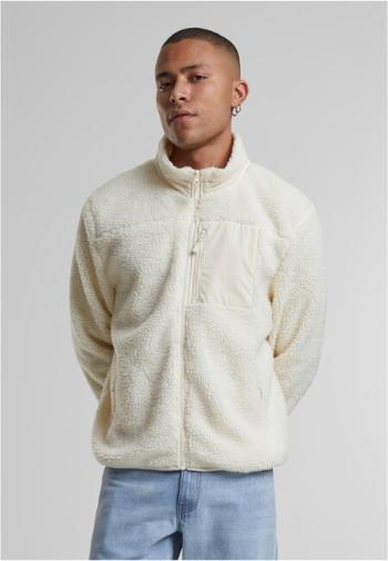 Urban Classics Teddy Jacket With Stand Up Collar whitesand - L