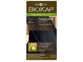 Biokap NUTRICOLOR DELICATO - Vopsea pentru păr - 1.00 Negru natural 140 ml