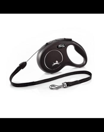 FLEXI New Classic lesa automata cu sir pentru caini, negru, marimea S, 8 m