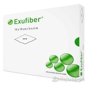 Exufiber 10 x 10 cm krytie na rany hydrovláknité 10 ks