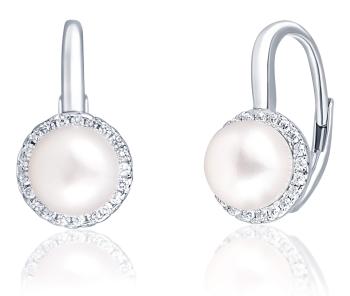 JwL Luxury Pearls Cercei din argint eleganți, cu perle și zirconiu JL0640