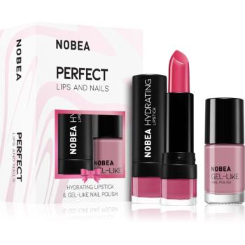 NOBEA Day-to-Day Perfect Lips and Nails set de lacuri de unghii și ruj hidratant