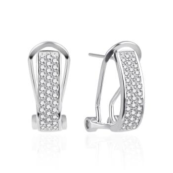Agato Cercei din argint cu zircon AGT-E026KKW
