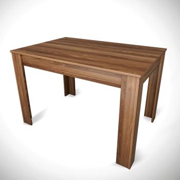 Masă de sufragerie Single Walnut, maro închis