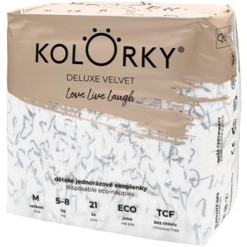 Kolorky Deluxe Velvet Love Live Laugh scutece ECO de unică folosință marimea M 5-8 Kg 21 buc