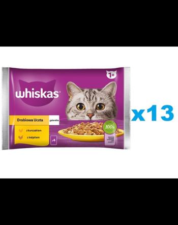 WHISKAS hrana pisica la plic in aspic 52x85g curcan si pui