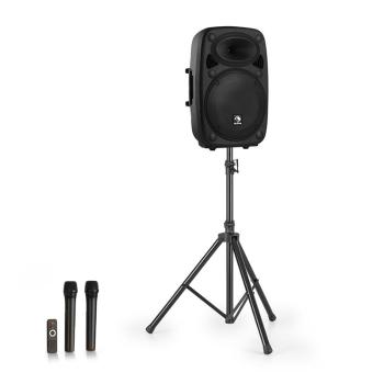 Auna Streetstar 12, sistem mobil PA + stativ, 12" Woofer, UHF-Micro, 800 W, negru