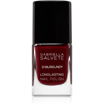 Gabriella Salvete Longlasting Enamel lac de unghii cu rezistenta indelungata lucios culoare 21 Burgundy 11 ml