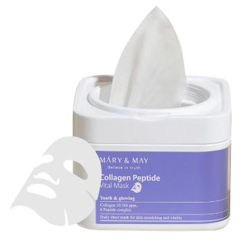 MARY & MAY Mască de față pentru întărire Collagen Peptide (Vital Mask) 30 buc