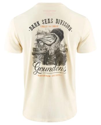 Grundéns tričko dark seas x grundens portsmith ss t-shirt natural - l