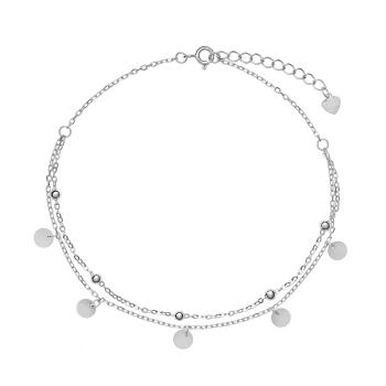 AGAIN Jewelry Brățară dublă din argint pentru gleznă AJNH0002
