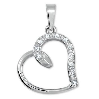 Brilio Silver Pandantiv din argint cu cristale Inimă 446 001 00345 04