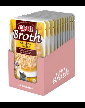 INABA CIAO Broth Hrana lichida pisici, cu pui 12x40 g