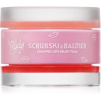 Rude Cosmetics Scrubski & Balmer balsam și exfoliant pentru buze culoare Grapefruit 7.5 g