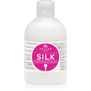 Kallos KJMN Professional Silk sampon matasos pentru par uscat si sensibil 1000 ml