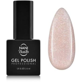NaniNails NANI Professional lac de unghii sub forma de gel culoare Sweet Pink Glitter 6 ml