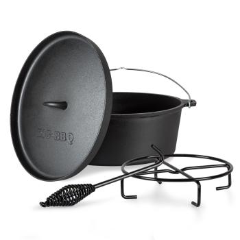 Klarstein Galloway, oală din fontă,  12,0 oală barbecue, fontă, dimensiune XL / 12 qt / 10,7 l