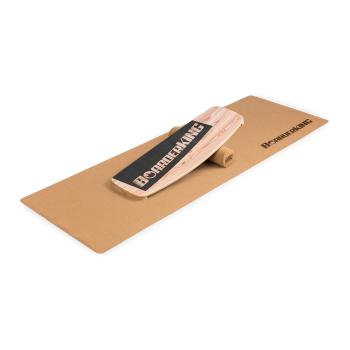 BoarderKING ndoorboard Curved, placa echilibru, saltea, cilindru, lemn / pluta