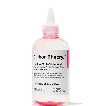 Carbon Theory Tonic pentru piele Tea Tree Oil & Citric Acid Breakout Control (Facial Purifying Tonic) 250 ml